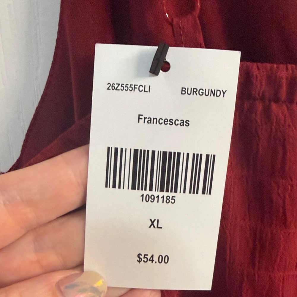 Trixxi Burgundy Ruffle Wrap Mini Dress - Picture 6 of 10